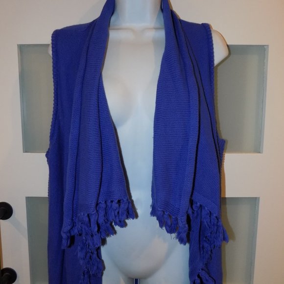 Lilly Pulitzer Mini Abbott Sweater Vest Bright Blue Size L Women's EUC - Picture 2 of 3